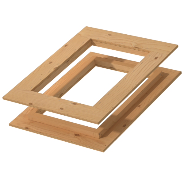 Dubbele dakraam kozijn.