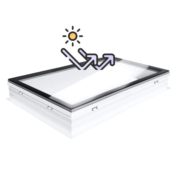 Skylux platdakvenster iWindow2 vaste uitvoering met zonwerend glas 0600 x 1300 mm