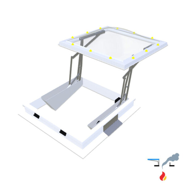 Skymax CE met pvc-opstand 16/00  1100 x 1100 mm