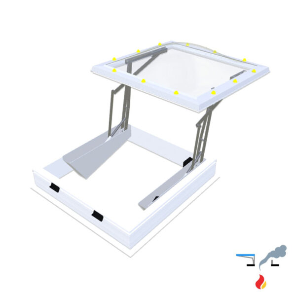 Skymax CE met pvc-opstand 20/00 EP  1000 x 1000 mm